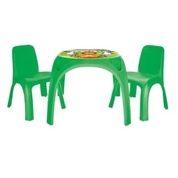 Pilsan- ის მაგიდა და 2 სკამი 03 422 - KING STUDY TABLE WITH TWO CHAIRS Green