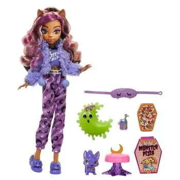 Monster High Clawdeen Wolf Creepover Party HKY67 სათამაშო თოჯინა აქსესუარებით, 6 image