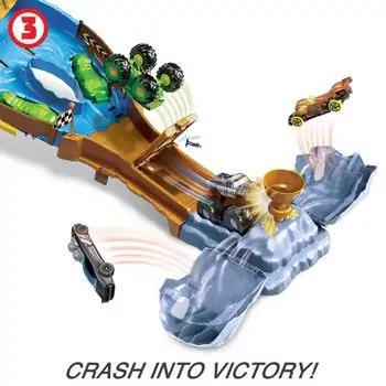 Hot Wheels HGV12 Monster Trucks Wreckin' Raceway Playset საბავშვო სათამაშო ტრასა, 6 image