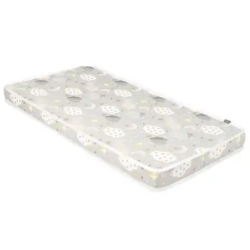 KikkaBoo-ს ბამბის მატრასი Mattress Fantasia 60x120x9cm Clouds Grey
