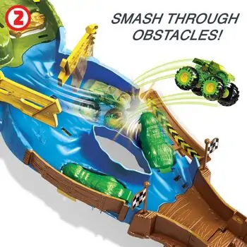 Hot Wheels HGV12 Monster Trucks Wreckin' Raceway Playset საბავშვო სათამაშო ტრასა, 5 image