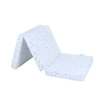 KikkaBoo Foldable mattress 60х120х5cm Bear with me Blue დასაკეცი მატრასი ბამბის ზედაპირით