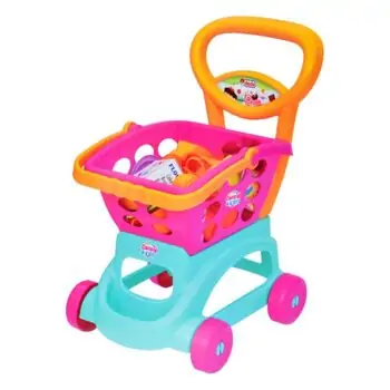 Dede 03032 MARKET TROLLEY  WITH BASKET სათამაშო მარკეტის აქსესუარები, 2 image