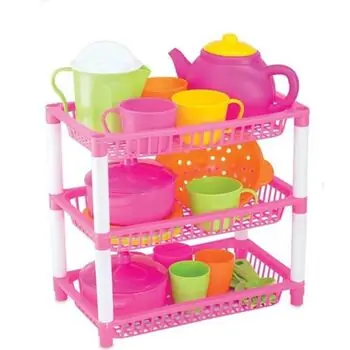 Dede 01035 TRIPLE KITCHEN SET სათამაშო სამზარეულოს აქსესუარები