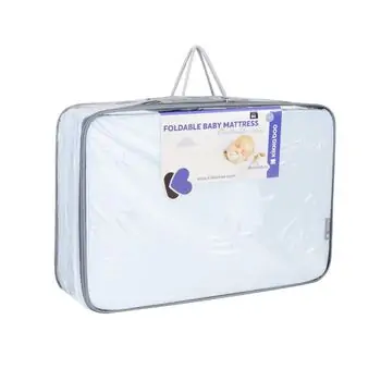 KikkaBoo Foldable mattress 60х120х5cm Dream Big BLUE დასაკეცი მატრასი ბამბის ზედაპირით, 3 image
