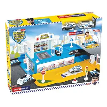 Dede 03371 1 LEVEL POLICE STATION GARAGE SET  სათამაშო ტრასა, 3 image