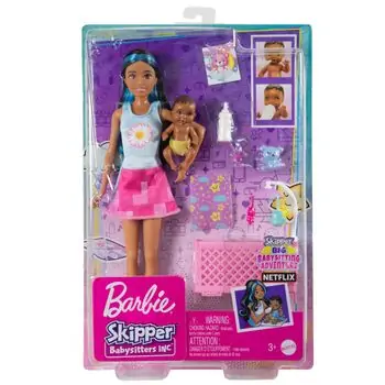 Barbie Skipper Babysitters HJY34 ბარბის თოჯინა აქსესუარებით, 2 image