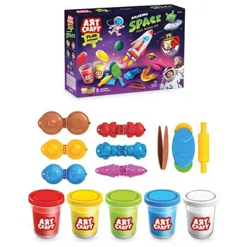 Dede Amazing Space Play Dough Set 03733 საბავშვო პლასტელინის ნაკრები, 3 image