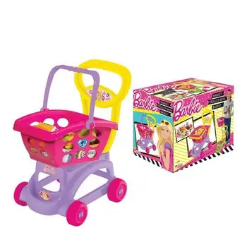 Dede 01972 BARBIE MARKET TROLLEY  WITH BASKET სათამაშო მარკეტის აქსესუარები, 2 image