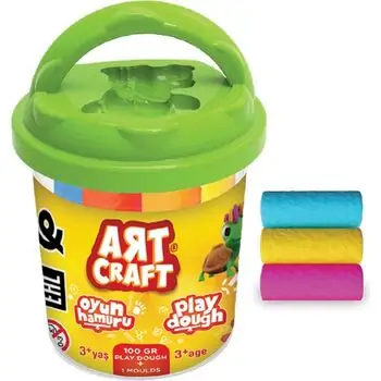 Dede 03491 ART CRAFT SMALL BUCKET 5 COLOR 100 GR W/1 MOULD საბავშვო პლასტელინი, 2 image