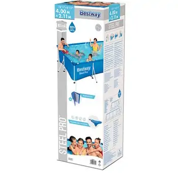 Bestway 56405 Steel Pro Rectangle Above Ground Pool Set-კარკასული აუზი, 5 image