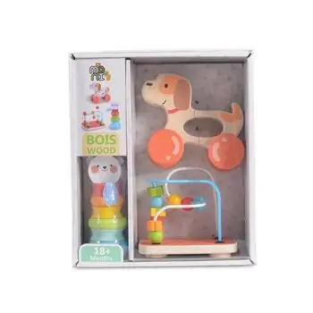 Wooden toys set Moni Toys 2203  ხის განსავითარებელი სათამაშო