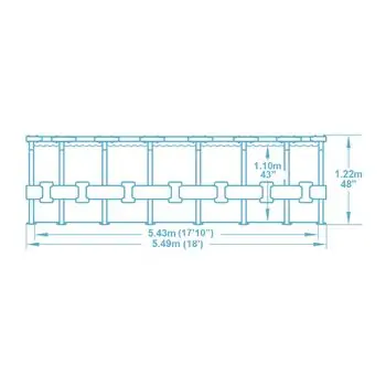 Bestway 56462 Steel Pro Max With Filter Pump and ladder კარკასული აუზი კარტრიჯული ფილტრით და კიბით, 11 image