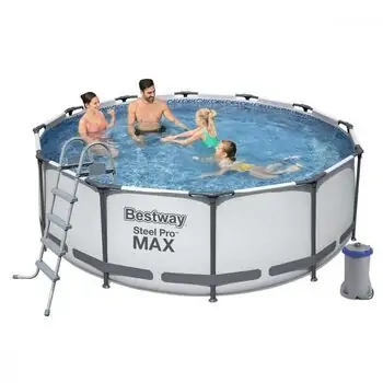 Bestway 56420  Steel Pro Max with Filter Pump and ladder კარკასული აუზი კარტრიჯული ფილტრით კიბით და აქსესუარებით, 3 image