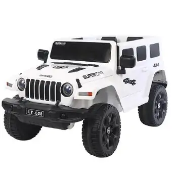 Electric Car White - ელექტრო მანქანა ტყავის სავარძლით, 4 image