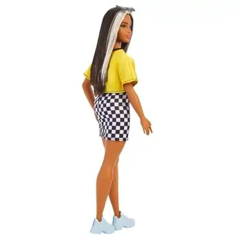 Barbie Fashionistas Doll With Curvy Long Highlighted Hair HBV13 ბარბის თოჯინა მოდური ვარცხნილობით, 6 image