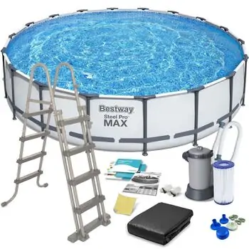 Bestway 56462 Steel Pro Max With Filter Pump and ladder კარკასული აუზი კარტრიჯული ფილტრით და კიბით, 4 image