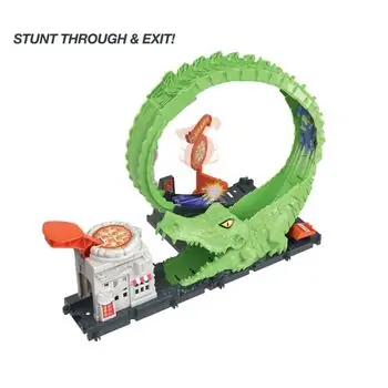 Hot Wheels MTL-HKX39 Gator Loop Attack Playset სათამაშო ტრასა, 4 image