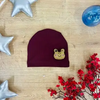 Bobix Baby Hats Little Animals Maroon ახალშობილის ქუდი