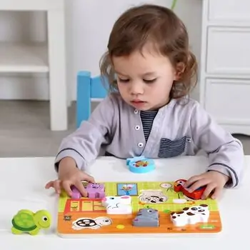 Tooky Toy Chunky Puzzle TH635 - სათამაშო ცხოველების ფაზლი, 3 image