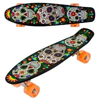 Penny Board Skull With LED Wheels პენიბორდი