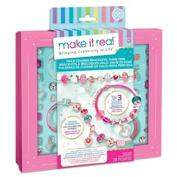 Make It Real HALO CHARMS BRACELETS THINK PINK 1722MR აქსესუარების გასაკეთებელი ნაკრები