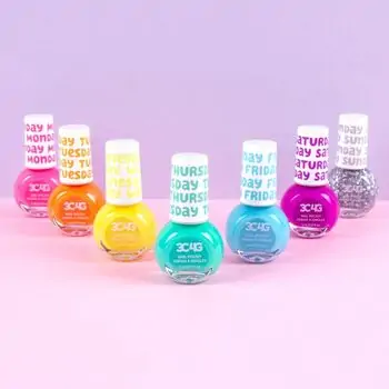 Make It Real RAINBOW BRIGHT NAIL POLISH: DAYS OF THE WEEK საბავშვო ფრჩხილის ლაქის კომპლექტი, 7 image