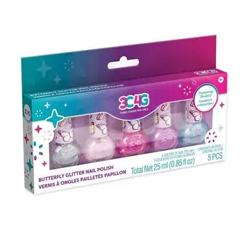 Make It Real 5PK BUTTERFLY NAIL POLISH SET  საბავშვო ფრჩხილის ლაქის კომპლექტი