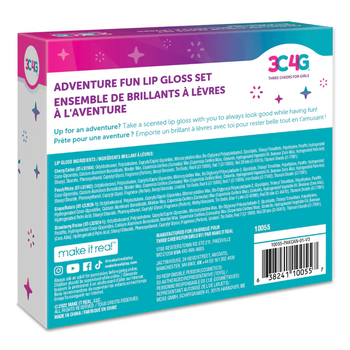 Make It Real 3C4G Adventure Fun Lip Gloss Set 10055MR საბავშვო ტუჩსაცხების ნაკრები, 2 image
