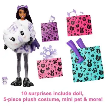 Barbie Cutie Reveal Snowflake Sparkle Doll HJL62 - ბარბის თოჯინა, 3 image