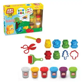 Dede ART CRAFT 3D ANIMALS DOUGH SET საბავშვო პლასტელინის ნაკრები 03295