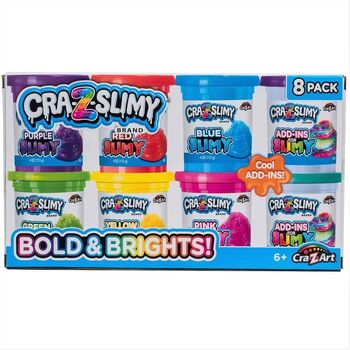 Cra Z Art Slimy Bold & Bright 8 Pack სათამაშო ტყლარწის ნაკრები, 2 image