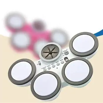Toy Zest Electric Drum White - სათამაშო ელექტრო დრამი, 4 image