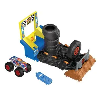 Hot Wheels Monster Trucks Arena World Bone Shaker Tire Challenge HNB87 - ჰოთ ვილსის ტრასა, 4 image