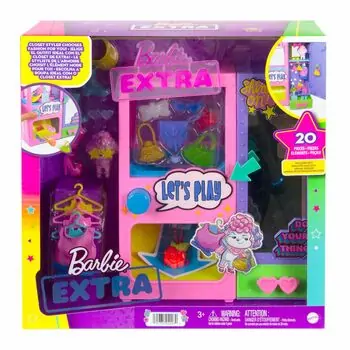 Barbie Extra Fashion Closet Playset with Pet and Accessories ბარბის თოჯინა აქსესუარებით