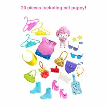Barbie Extra Fashion Closet Playset with Pet and Accessories ბარბის თოჯინა აქსესუარებით, 7 image