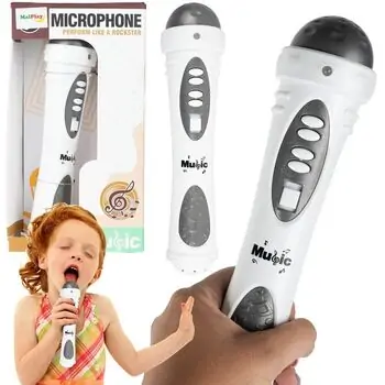 Toy Zest Microphone White - სათამაშო მიკროფონი, 2 image