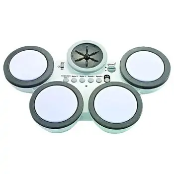Toy Zest Electric Drum White - სათამაშო ელექტრო დრამი, 2 image