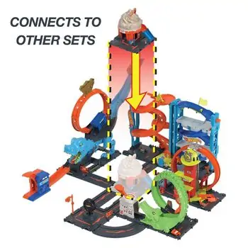 Hot Wheels City Track Set with 1 Hot Wheels Car ჰოთ ვილსის ტრასა, 7 image