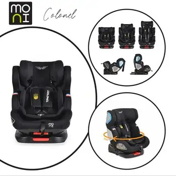 Cangaroo-ს მანქანის სავარძელი (ქარსითი) Car seat Colonel black, 2 image