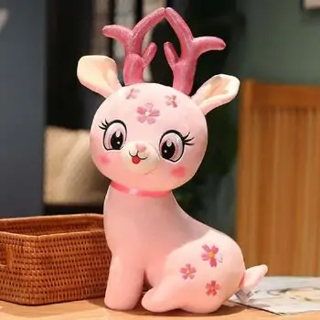 Fluffy Deer Pink - რბილი სათამაშო ირემი, 2 image