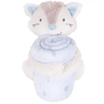 KikkaBoo Toy+blanket gift set Little Fox ახალშობილის პლედი