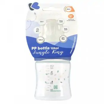 KikkaBoo PP feeding bottle Jungle King Mint ახალშობილის ბოთლი, 2 image