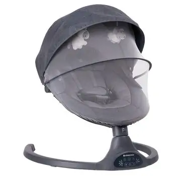KikkaBoo Electrical Side-To-Side Swing Codie Dark Grey - საბავშვო ელექტრო შეზლონგი, 3 image