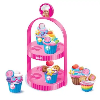 Cra-Z-Art Barbie Softee Dough Cupcake Maker სათამაშო პლასტელინის ნაკრები, 7 image