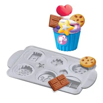 Cra-Z-Art Barbie Softee Dough Cupcake Maker სათამაშო პლასტელინის ნაკრები, 6 image