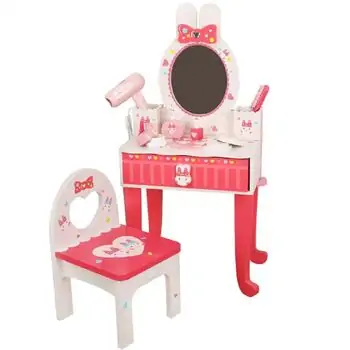 Wooden Dresser Set With Accsesoriess  - ხის საბავშვო ტრილიაჟი აქსესუარებით