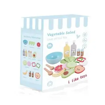 Wooden salad set -ხის სათამაშო აქსესუარები ხილით, 3 image