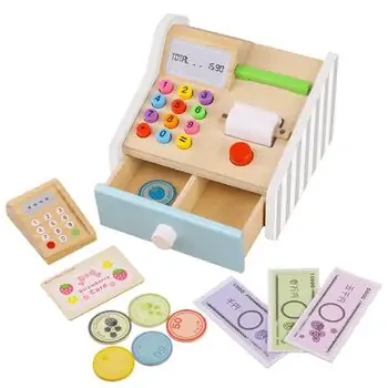Wooden Cash register - სათამაშო ხის სალარო აპარატი, 2 image