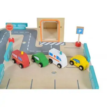 Moni Wooden 3 Storey Garage - ხის სათამაშო პარკინგის სეტი, 3 image